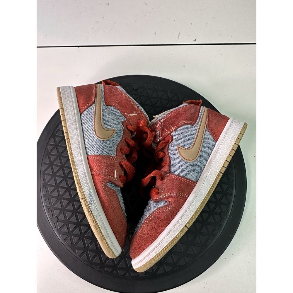 Air Jordan 1 Mid Denim Red Sz 13c DM4383-600 - Picture 2 of 16